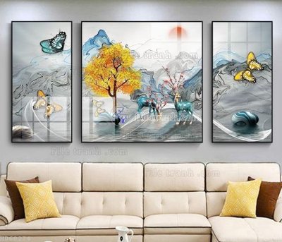 Mua file tranh gốc File bộ tranh treo hiện đại HD60274 tại Filetranh.com