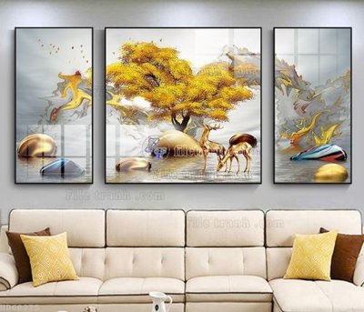 Tải file File bộ tranh treo hiện đại HD60275 (ảnh gốc) in tranh kính