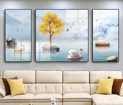 File gốc File bộ tranh treo hiện đại HD60307 (cho in UV) siêu nét