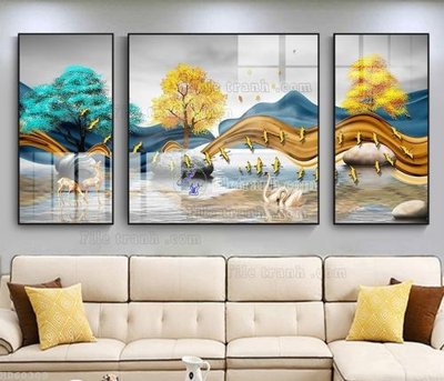 File gốc File bộ tranh treo hiện đại HD60309 (trang trí) phòng ngủ