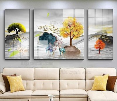 Mua file gốc File bộ tranh treo hiện đại HD60311 (PSD) tại Filetranh.com