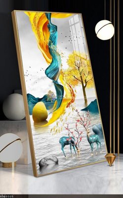 File gốc File bộ tranh treo hiện đại HD60325 (in lụa) tranh thuận buồm