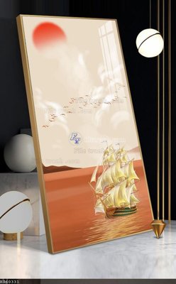 File gốc File bộ tranh treo hiện đại HD60331 (in lụa) hoa văn cổ điển