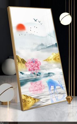 Hình ảnh file gốc in trần nhà File bộ tranh treo hiện đại HD60353