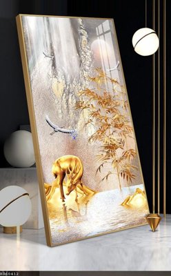 File tranh File bộ tranh treo hiện đại HD60412 (bản gốc) in lụa 3D