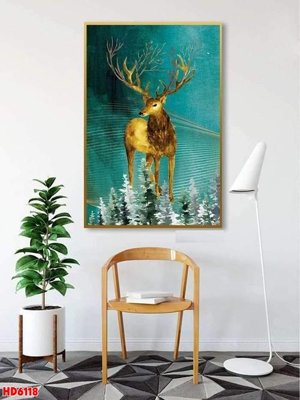 File tranh File tranh bộ hiện đại HD6118 (bản gốc) in lụa 3D