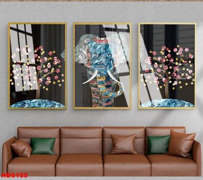 Ảnh gốc File tranh bộ hiện đại HD6165 (độ nét cao) in mica