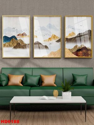 File gốc File tranh bộ hiện đại HD6188 (in lụa) tranh mã đáo