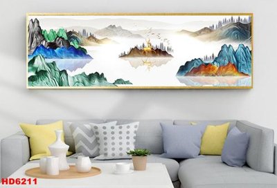 File gốc File tranh bộ hiện đại HD6211 (in mica) cắt laser