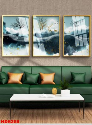 Tải file File tranh bộ hiện đại HD6268 (gốc) in tranh tráng gương