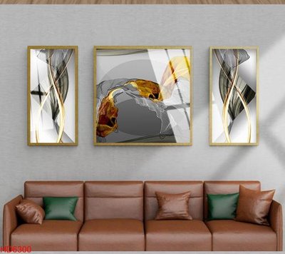 File tranh File tranh bộ hiện đại HD6300 (gốc) in trên kính