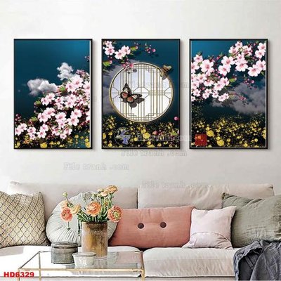 File gốc in ấn File tranh bộ hiện đại HD6329 (sẵn sàng tải về)