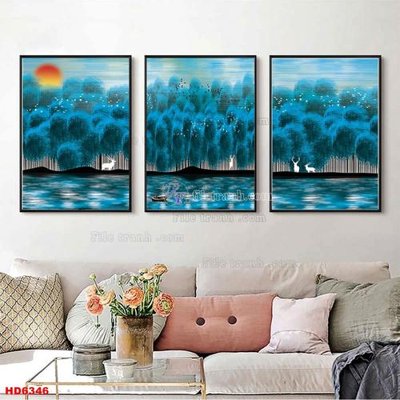 File gốc File tranh bộ hiện đại HD6346 (chuẩn màu) cho in offset