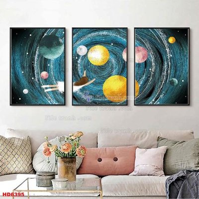 File tranh ảnh gốc File tranh bộ hiện đại HD6395 dùng cho in khổ lớn