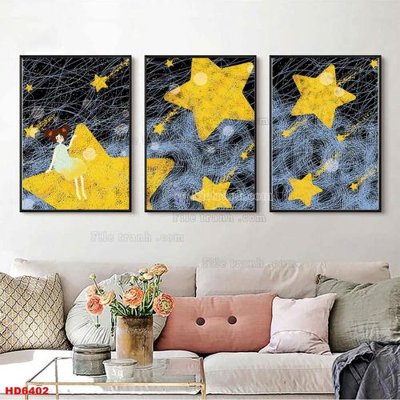 File in trần File tranh bộ hiện đại HD6402 (file gốc) xuyên sáng