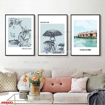 File in trần File tranh bộ hiện đại HD6443 (bản gốc) hoa văn