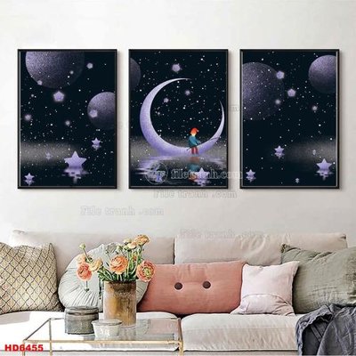 File gốc File tranh bộ hiện đại HD6455 cho in ấn và thiết kế