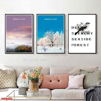 File tranh in tráng gương File tranh bộ hiện đại HD6460 (siêu nét)