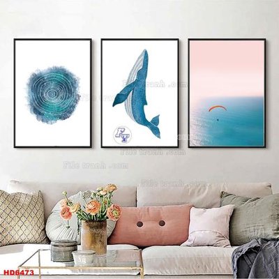 File PSD File tranh bộ hiện đại HD6473 (nguyên gốc) chất lượng cao