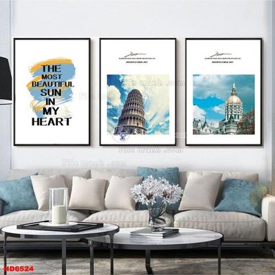 File tranh File tranh bộ hiện đại HD6524 (gốc) phong cách tối giản