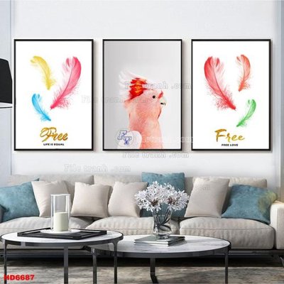 Download file gốc File tranh bộ hiện đại HD6687 (in mica) trong suốt