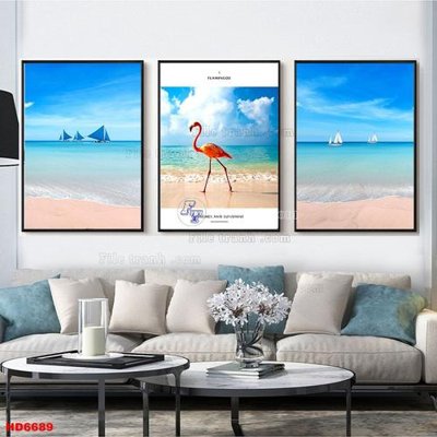 File gốc File tranh bộ hiện đại HD6689 (in mica) trang trí