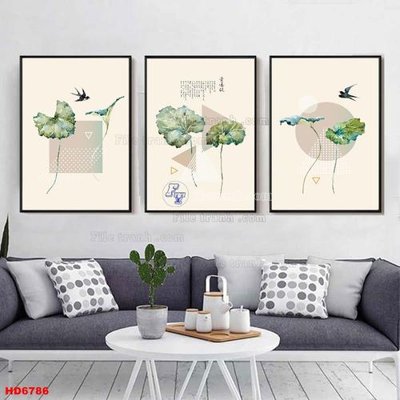 Hình ảnh file gốc in trần nhà File tranh bộ hiện đại HD6786