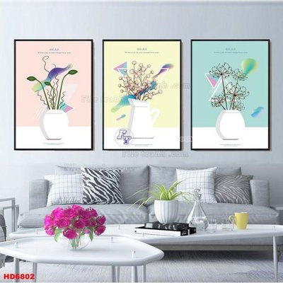 File ảnh File tranh bộ hiện đại HD6802 (gốc) in poster
