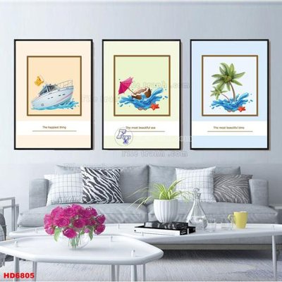 Tải file File tranh bộ hiện đại HD6805 (ảnh gốc) in gạch men