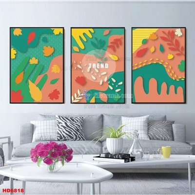 File gốc File tranh bộ hiện đại HD6818 (ảnh chi tiết) để in trần