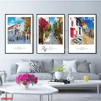 File tranh File tranh bộ hiện đại HD6838 (bản gốc) treo quán cafe