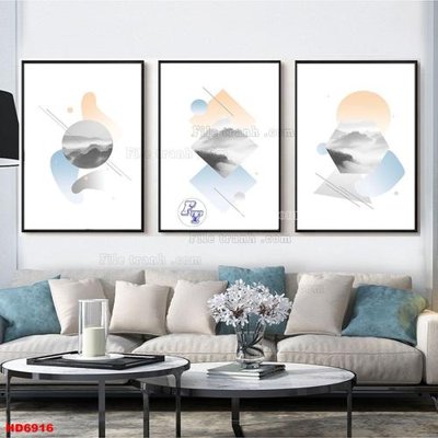 File gốc File tranh bộ hiện đại HD6916 (trang trí) cho phòng khách