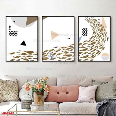 File gốc File tranh bộ hiện đại HD6945 (trang trí) phòng làm việc