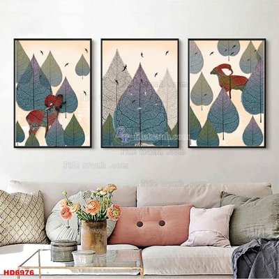 Hình ảnh file gốc File tranh bộ hiện đại HD6976 cho in UV