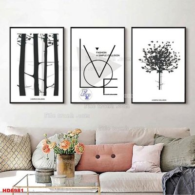 Tải file File tranh bộ hiện đại HD6981 (gốc) in trên mọi chất liệu