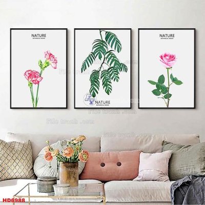 Tải file File tranh bộ hiện đại HD6988 (ảnh gốc) in tráng gương