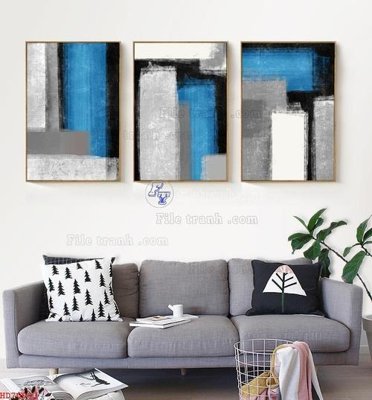 File gốc File bộ tranh treo hiện đại HD70003 (thiết kế) cho in ấn