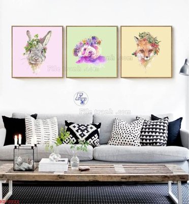 Ảnh gốc File bộ tranh treo hiện đại HD70022 (độ nét cao) in tráng gương