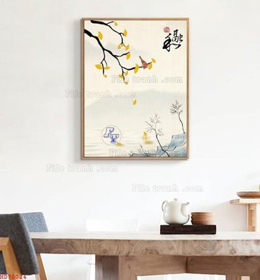 File tranh File bộ tranh treo hiện đại HD70024 (gốc) in vải canvas