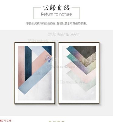 File tranh File bộ tranh treo hiện đại HD70035 (ảnh gốc) in trần nhà