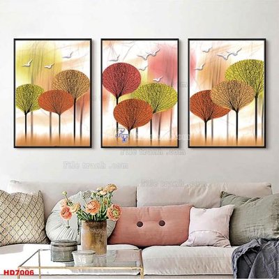 File in ấn chuyên nghiệp File tranh bộ hiện đại HD7006 (file gốc)