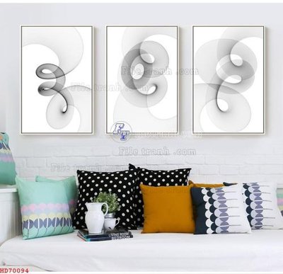 File gốc File bộ tranh treo hiện đại HD70094 (in lụa) cao cấp