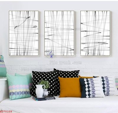 File gốc File bộ tranh treo hiện đại HD70109 (in ấn) màu sắc trung thực