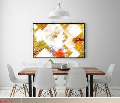 File tranh File bộ tranh treo hiện đại HD70136 (ảnh gốc) in trần 3D