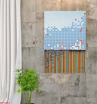 File tranh File bộ tranh treo hiện đại HD70150 (gốc) chủ đề trừu tượng