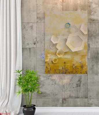 File gốc File bộ tranh treo hiện đại HD70170 (in lụa) hoa văn cổ điển