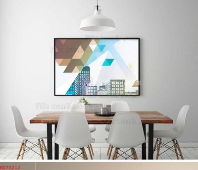 File in trần File bộ tranh treo hiện đại HD70212 (file gốc) hoa văn 3D