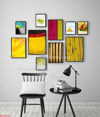 File in ấn chuyên nghiệp File bộ tranh treo hiện đại HD70213 (file gốc)