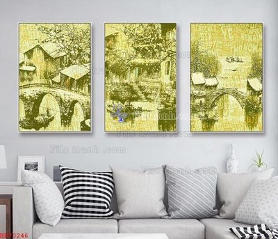 File in ấn File bộ tranh treo hiện đại HD70246 (bản gốc) cao cấp