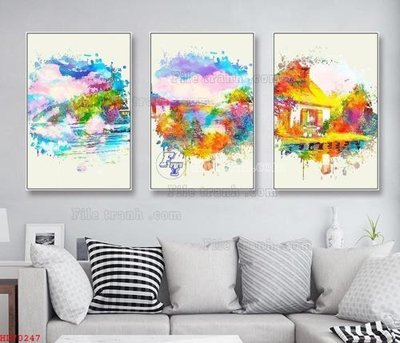 File gốc File bộ tranh treo hiện đại HD70247 (ảnh chi tiết) để in trần